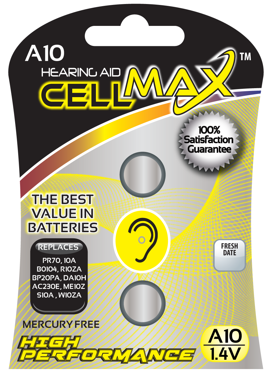 A10 Zinc Air Hearing Aid Battery 2 Pack ValueMax Products